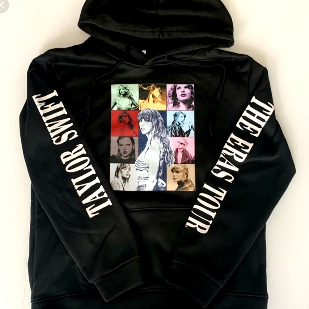 TAYLOR SWIFT ERAS TOUR BLACK HOODIE